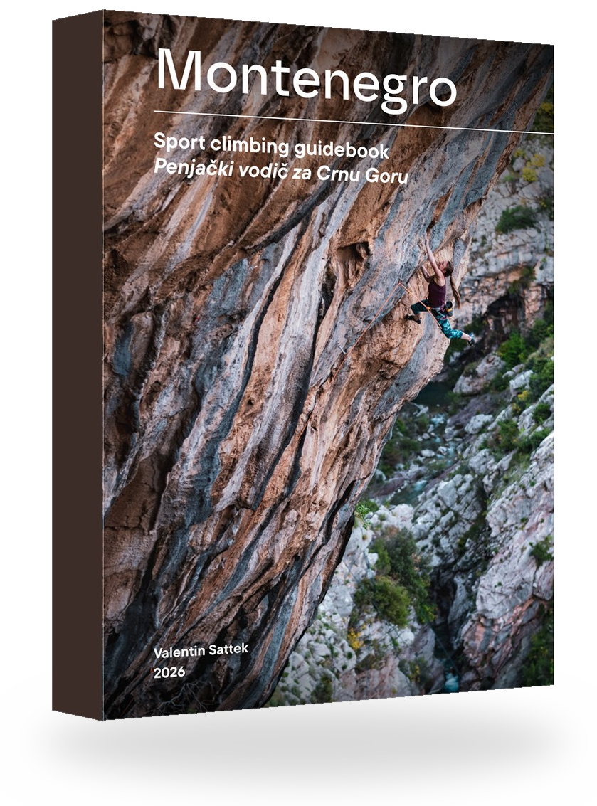 Montenegro Sport Climbing Guidebook – 3D cover mockup